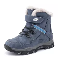 5-12 inverno quente pele botas de neve crianças sapatos peludos meninos menina