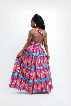 Imagem do Longo africano vestido feminino tradicional africano roupas dashiki ancara verã