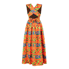 Longo africano vestido feminino tradicional africano roupas dashiki ancara verã - comprar online