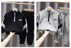 Roupas de camiseta e calça infantil, conjunto de roupas infantis, roupas esport