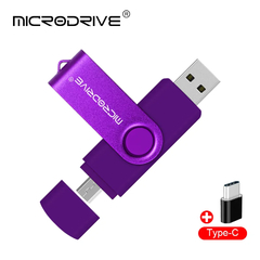 Otg multifuncional 3 em 1 movimentação do flash de usb do tipo-c pendrive 128g