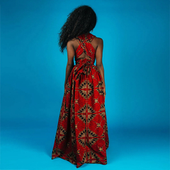 Imagem do Longo africano vestido feminino tradicional africano roupas dashiki ancara verã