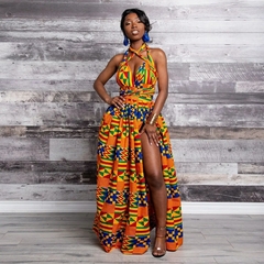 Longo africano vestido feminino tradicional africano roupas dashiki ancara verã - Show Drop