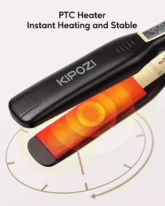 KIPOZI-profissional alisador de cabelo liso de titânio, display LCD digital, du na internet