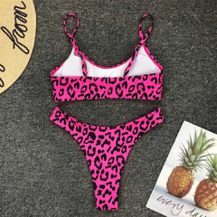 Women's Sexy Leopard Bikini Set, Swimwear Feminino, Maiô, Banhista Brasileiro, na internet