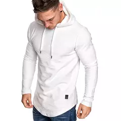 2023 nova marca masculina de cor sólida moletom moda masculina com capuz primav - Show Drop