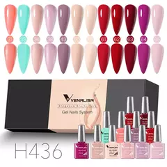 6/12pcs * 7,5 ml Venalisa Nail Gel Polonês Kit VIP Luxo Completo Pigmentado Gel - comprar online