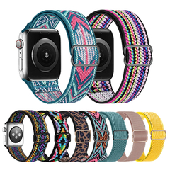 Correia de náilon do laço de scrunchie para apple relógio 6 banda 44mm série - comprar online