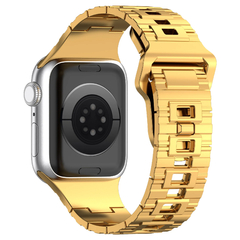 Plating Rubber Strap Band for Apple Watch, Pulseira Colorida de Titânio, Ultra - loja online