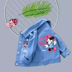 Jaqueta jeans Mickey Mouse dos desenhos animados, Casacos infantis, Jaquetas cas na internet