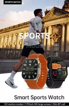 Relógio Inteligente de Fitness Ultra IWO Sem Fio, NFC Smartwatch, Chamada Bluet - loja online