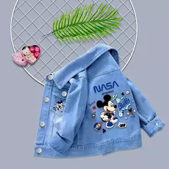 Jaqueta jeans Mickey Mouse dos desenhos animados, Casacos infantis, Jaquetas cas - comprar online