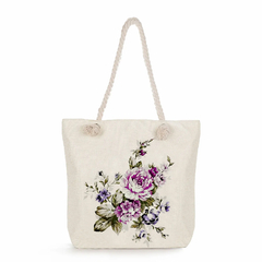 Imagem do Moda bonito floral impressão bolsas casuais de alta capacidade das mulheres sac