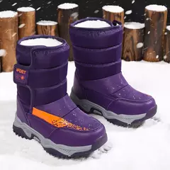 5-12 inverno quente pele botas de neve crianças sapatos peludos meninos menina na internet