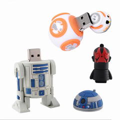 Desenhos animados Silicone USB Flash Drive para PC, personagem bonito, Memory St