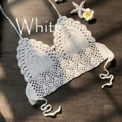 CROCHET BIKINI-Top crochê artesanal para mulheres, moda praia de verão. na internet