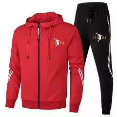 Marca de luxo dos homens Impresso Tricô Set, Masculino Roupas Fitness, Zíper E - loja online