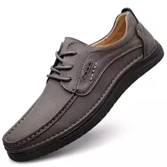 CLOHOO-Sapatos masculinos de couro, mocassins clássicos, costurados à mão, re - comprar online