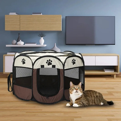 Portátil dobrável Pet Tent, cerca octogonal, abrigo para cachorros, fácil de - loja online