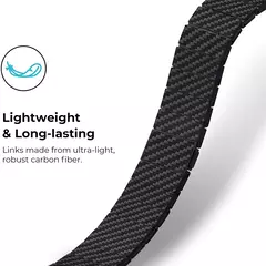 Correia de fibra de carbono para Apple Watch Band, cinto de pulseira leve, iWatc - Show Drop