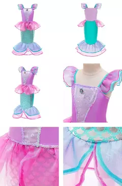 Imagem do Vestido feminino de Elsa e Anna, Vestido infantil, Jasmine, Rapunzel, Concurso,