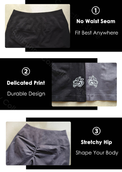 Imagem do Darc Sport-squat scrunch shorts para mulheres, roupas esportivas de treinamento,