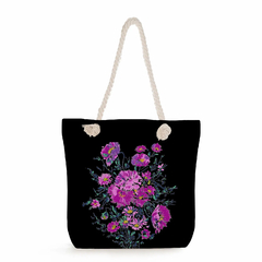 Moda bonito floral impressão bolsas casuais de alta capacidade das mulheres sac