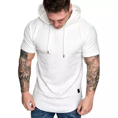 MRMT-moletons de manga curta para homens, moletom masculino com capuz casual, mo