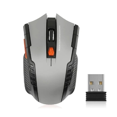 Mouse óptico sem fio com receptor usb, 2 ghz, 1600dpi, 6 botões, para computad - Show Drop