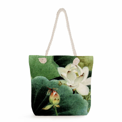 Moda bonito floral impressão bolsas casuais de alta capacidade das mulheres sac - loja online