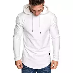 2023 nova marca masculina de cor sólida moletom moda masculina com capuz primav - loja online