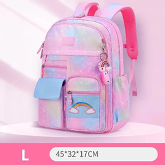 Mochila primária para meninas, colorida, impermeável, série arco-íris, mochi - loja online