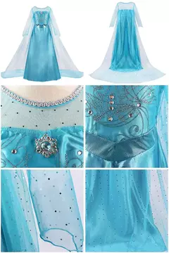 Vestido feminino de Elsa e Anna, Vestido infantil, Jasmine, Rapunzel, Concurso, na internet