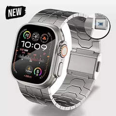 Pulseira Magnética para Apple Watch Ultra 2, Pulseira de Aço Inoxidável para na internet