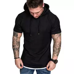 MRMT-moletons de manga curta para homens, moletom masculino com capuz casual, mo