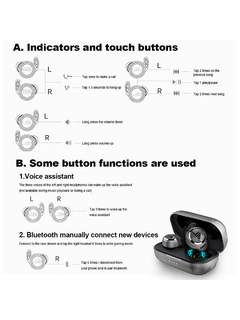 Imagem do MzyJBL-Fones de ouvido Bluetooth sem fio com microfone, TWS In-Ear Headset, fone