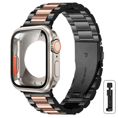 Bracelete de Aço Inoxidável para Apple Watch, Cobertura Completa, Capa, Bracel - loja online