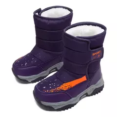 5-12 inverno quente pele botas de neve crianças sapatos peludos meninos menina - comprar online