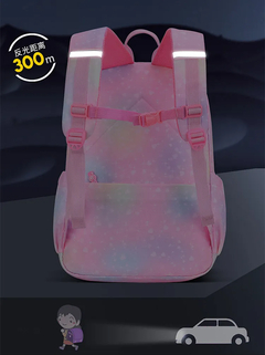 Mochila primária para meninas, colorida, impermeável, série arco-íris, mochi