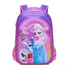 Disney Cartoon escola sacos para crianças, Frozen, Elsa, Anna, meninas mochila,