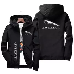 Casaco com zíper estampado com logotipo Jaguar masculino, capuz, moletom, jaque - loja online