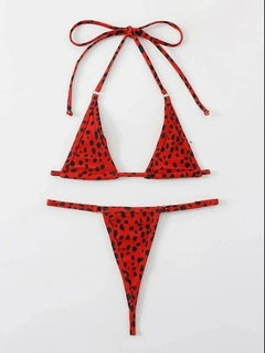 Imagem do Halter micro tanga biquíni para mulheres, maiô triângulo sexy, mini swimwear,