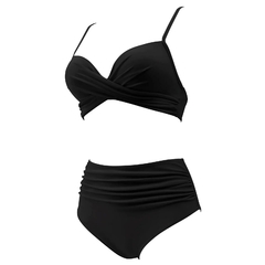 Biquínis vintage de cintura alta para mulheres, swimwear push up, maiô estampa - comprar online