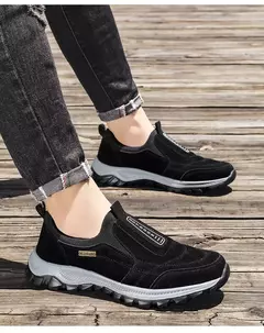 Calçado esportivo casual masculino, mocassins antiderrapantes, tênis de caminh - Show Drop