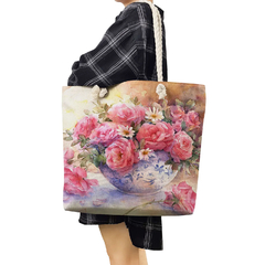 Moda bonito floral impressão bolsas casuais de alta capacidade das mulheres sac - Show Drop