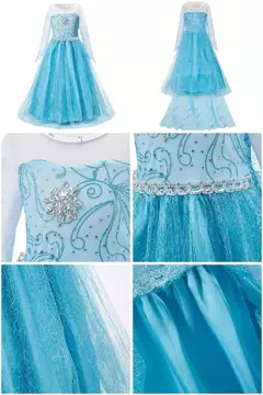 Vestido feminino de Elsa e Anna, Vestido infantil, Jasmine, Rapunzel, Concurso,