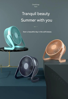 Mini ventilador de mesa portátil portátil ajustável, verão mudo refrigerador - comprar online