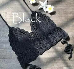 CROCHET BIKINI-Top crochê artesanal para mulheres, moda praia de verão. - comprar online