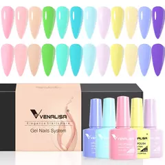 Imagem do 6/12pcs * 7,5 ml Venalisa Nail Gel Polonês Kit VIP Luxo Completo Pigmentado Gel