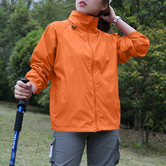 Jaqueta com capuz de mangas compridas feminina, Wind Breaker, Proteção solar, na internet